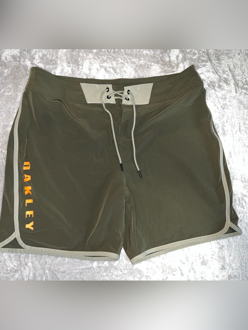 Oakley Olive Green Performance Shorts with Black Label